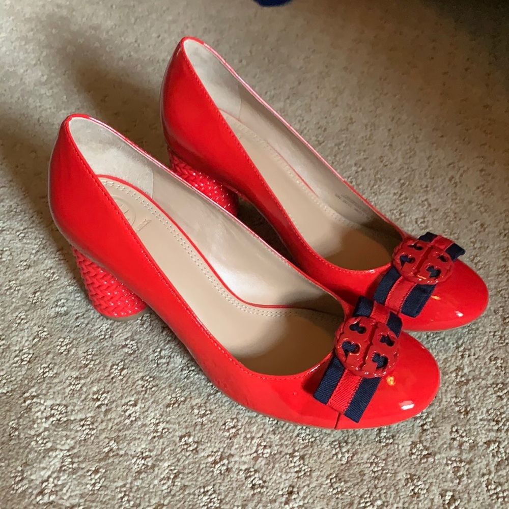 Tory Burch Red Patent Leather Heels